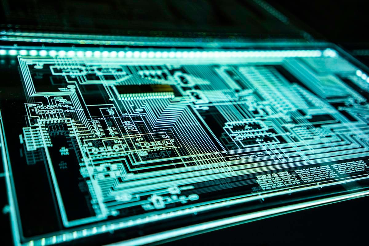 Illuminated circuit board schematic